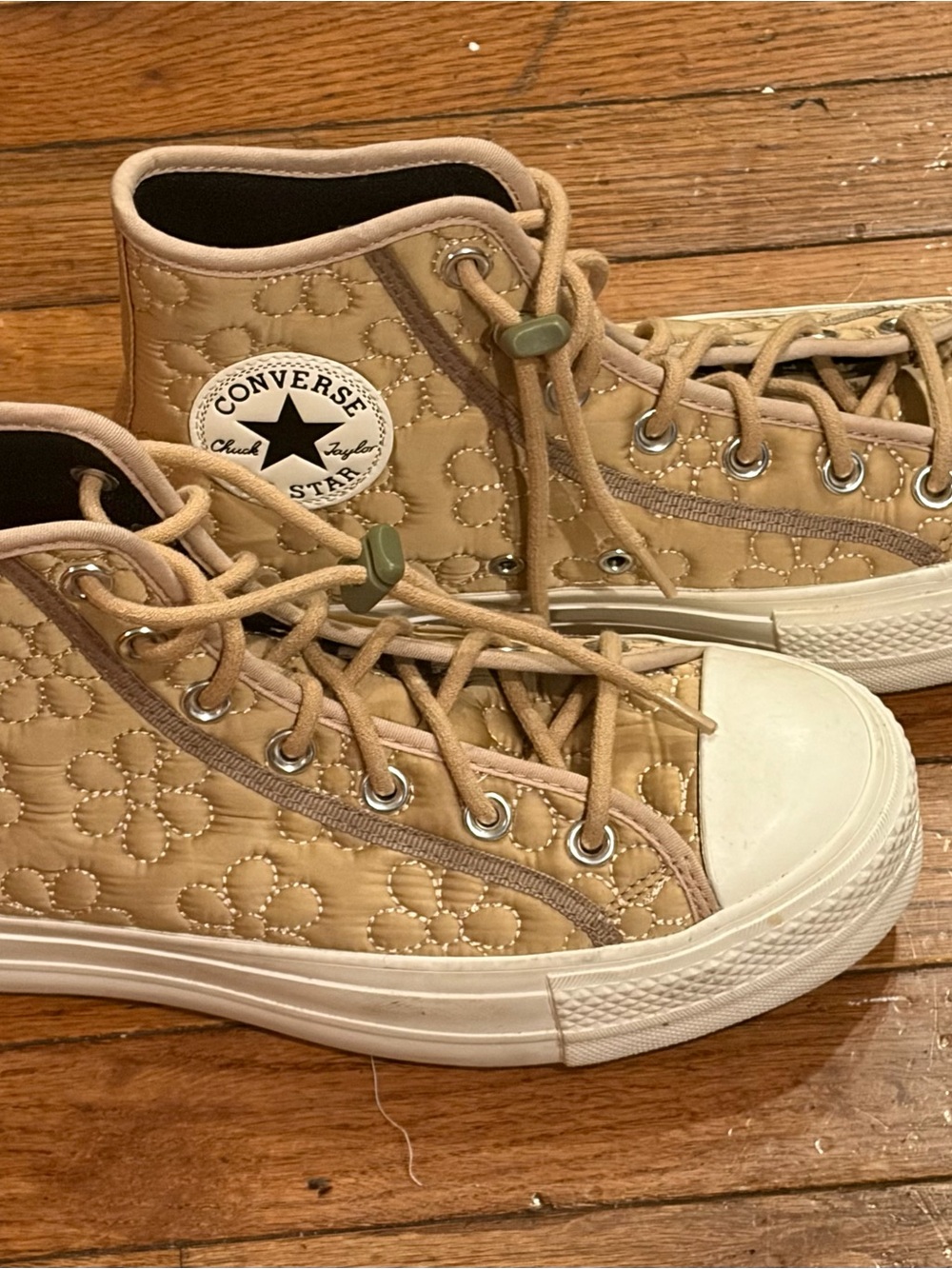 Converse Chuck Taylor All Star Lift Hi Quilted Epic Dune Womens Sz 8 - Picture 12 of 13